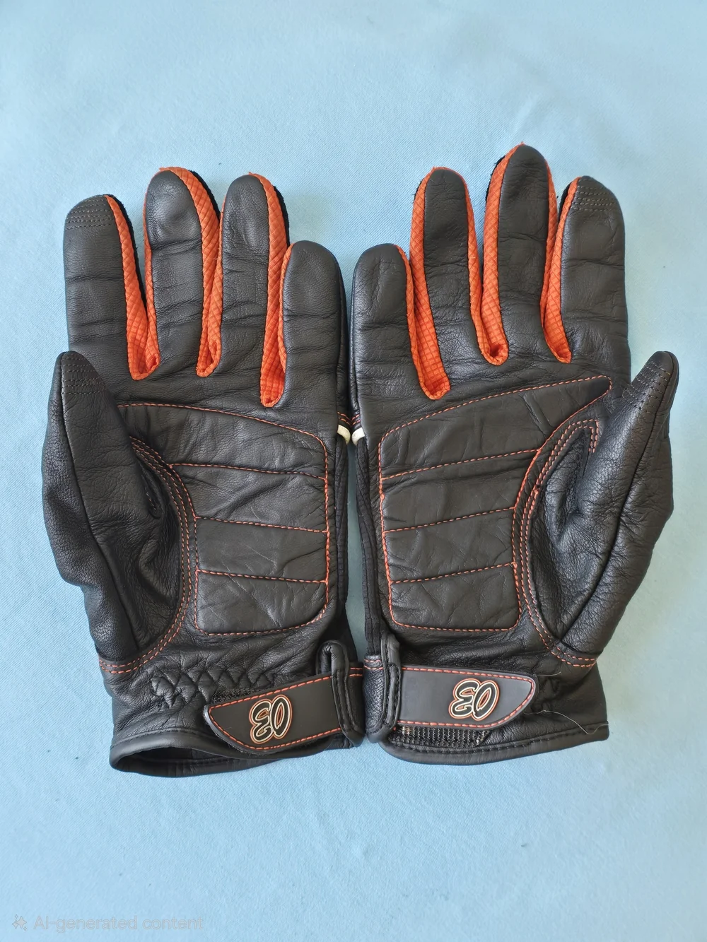Harley-Davidson Ladies Black Leather Motorcycle Gloves - 3 Pack